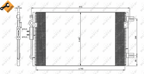 Condenseur, climatisation NRF 35799