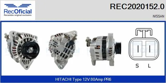 Alternateur RECOFICIAL REC2020152.0