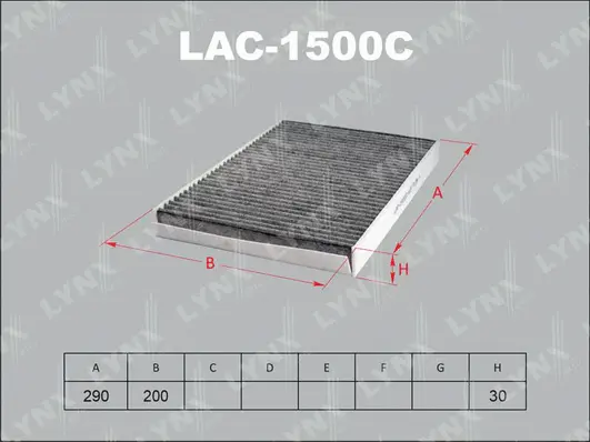 Filtre, air de l'habitacle LYNXAUTO LAC-1500C
