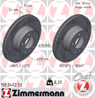 Disque de frein ZIMMERMANN 150.3402.53
