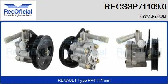 Pompe hydraulique, direction RECOFICIAL RECSSP71109.0