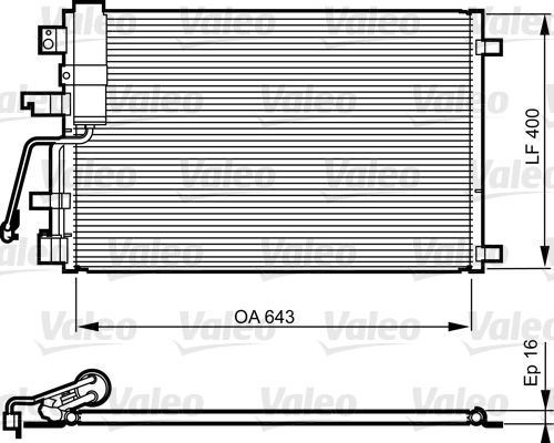 Condenseur, climatisation VALEO 814010