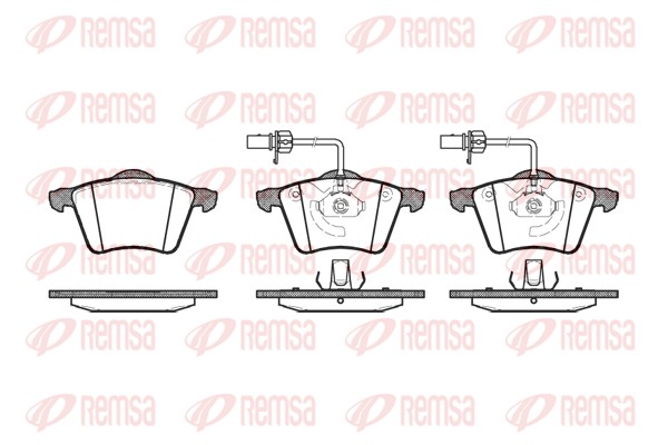 Kit de plaquettes de frein, frein à disque REMSA 0721.02