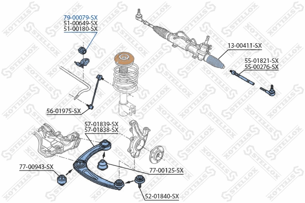 Suspension, stabilisateur STELLOX 79-00079-SX
