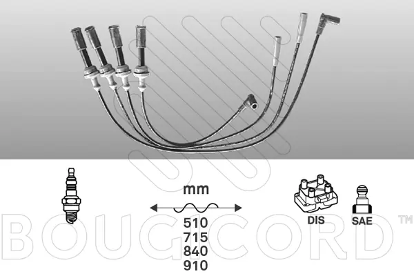 Kit de câbles d'allumage EFI AUTOMOTIVE 4033