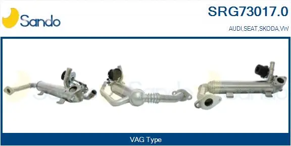 Radiateur, réaspiration des gaz d'échappement SANDO SRG73017.0