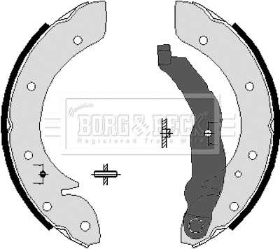 Jeu de mâchoires de frein BORG & BECK BBS6207