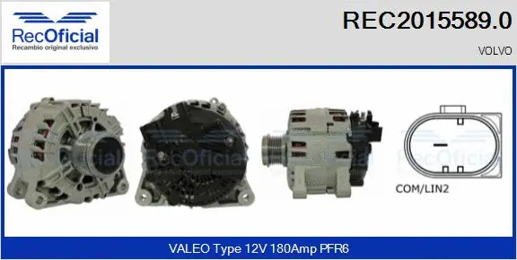 Alternateur RECOFICIAL REC2015589.0