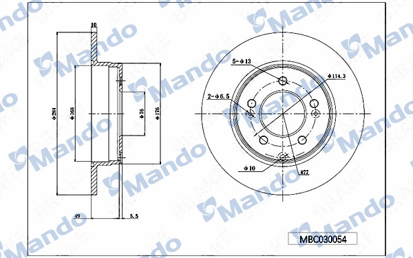 Disque de frein MANDO MBC030054