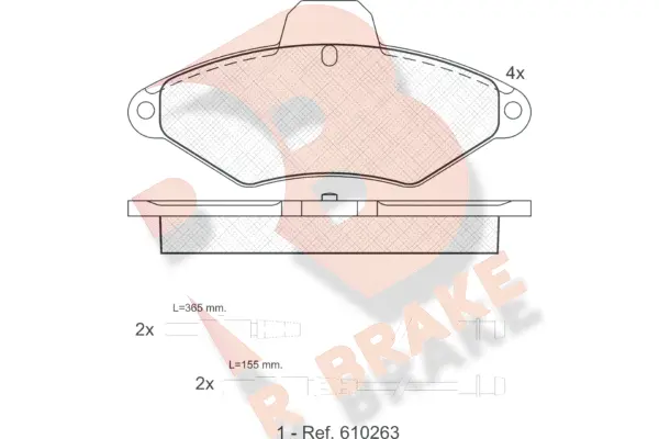 Kit de plaquettes de frein, frein à disque R BRAKE RB0920