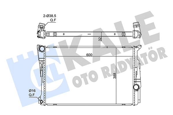 Radiateur, refroidissement du moteur KALE OTO RADYATÖR 361715