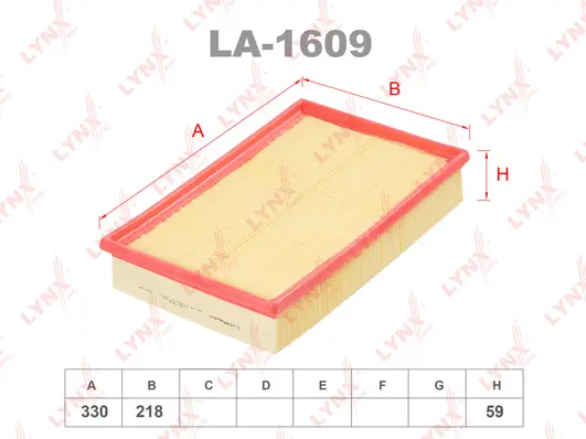 Filtre à air LYNXAUTO LA-1609