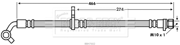 Flexible de frein BORG & BECK BBH7602