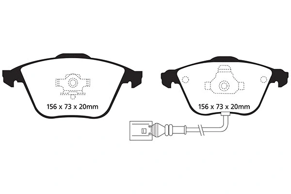 Kit de plaquettes de frein, frein à disque EBC Brakes DP21594