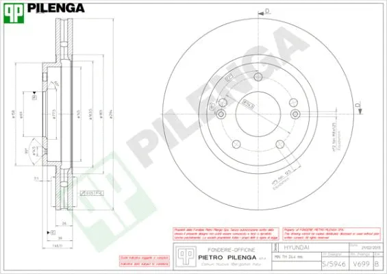 Disque de frein PILENGA V699