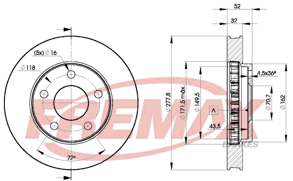 Disque de frein FREMAX BD-9057
