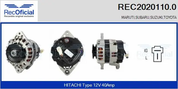 Alternateur RECOFICIAL REC2020110.0