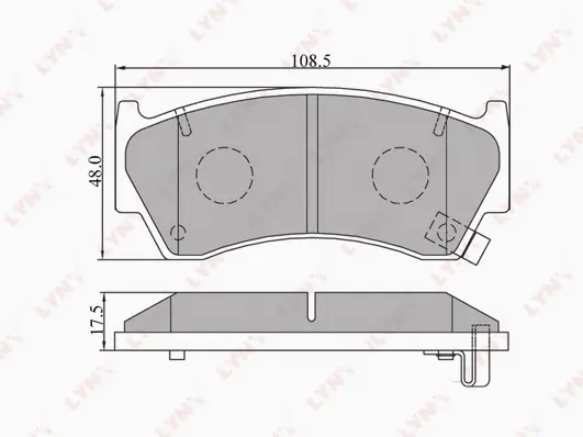 Kit de plaquettes de frein, frein à disque LYNXAUTO BD-5703