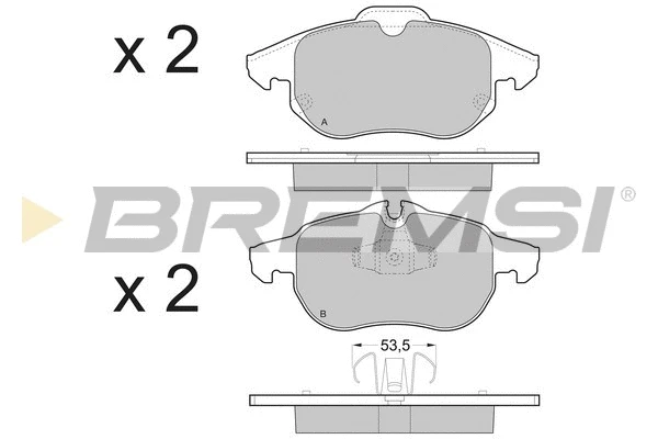Kit de plaquettes de frein, frein à disque BREMSI BP3402