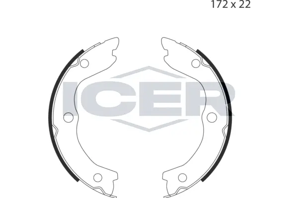 Jeu de mâchoires de frein, frein de stationnement ICER 79PB4030 C