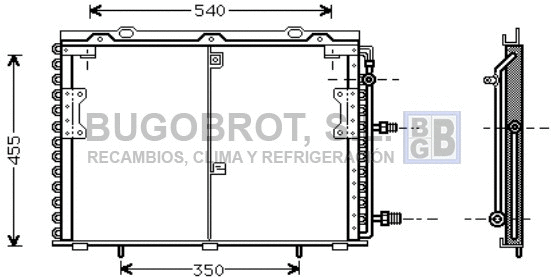 Condenseur, climatisation BUGOBROT 62-MS5221