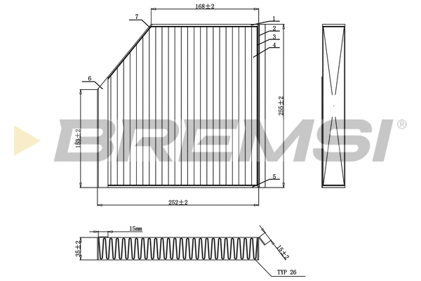Filtre, air de l'habitacle BREMSI FC0939C