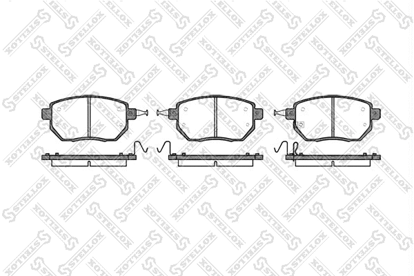 Kit de plaquettes de frein, frein à disque STELLOX 996 002-SX