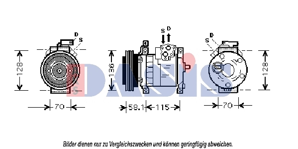Compresseur, climatisation AKS DASIS 850366N