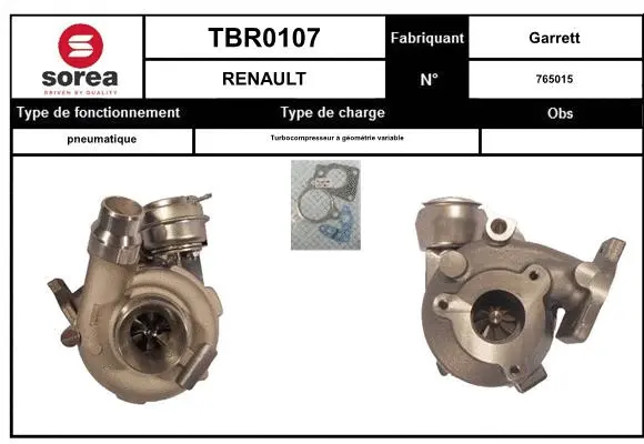 Turbocompresseur, suralimentation EAI TBR0107