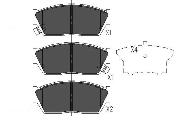 Kit de plaquettes de frein, frein à disque KAVO PARTS KBP-2016