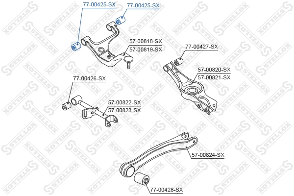 Suspension, bras de liaison STELLOX 77-00425-SX