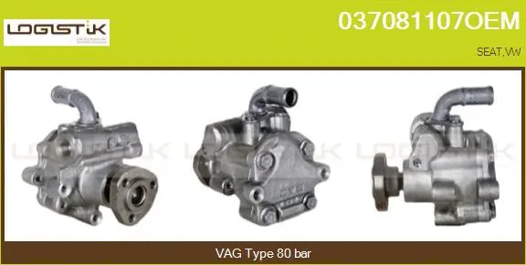 Pompe hydraulique, direction LGK 037081107OEM