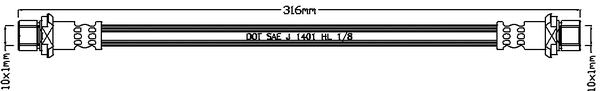 Flexible de frein JURATEK JBH1418