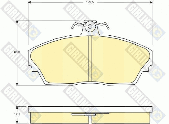 Kit de plaquettes de frein, frein à disque GIRLING 6131481