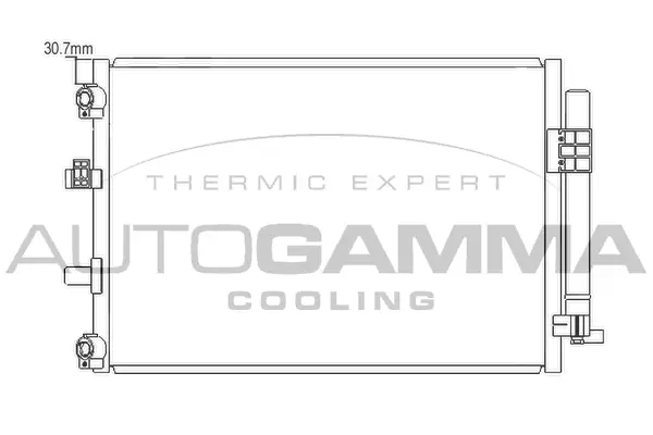 Condenseur, climatisation AUTOGAMMA 105881