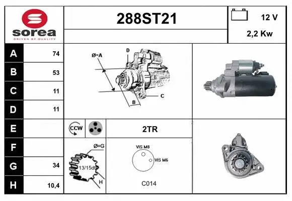 Démarreur STARTCAR 288ST21