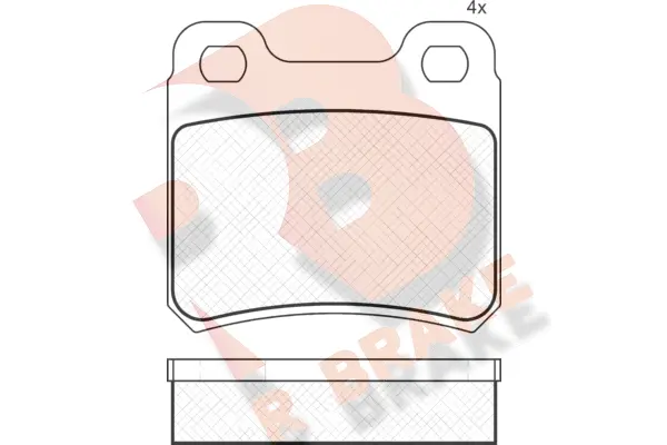 Kit de plaquettes de frein, frein à disque R BRAKE RB1023