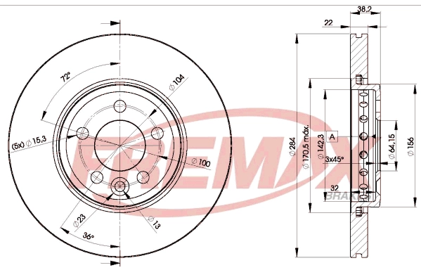 Disque de frein FREMAX BD-0844
