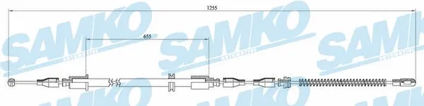 Tirette à câble, frein de stationnement SAMKO C0545B