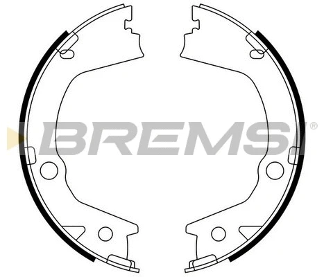 Jeu de mâchoires de frein, frein de stationnement BREMSI GF0897