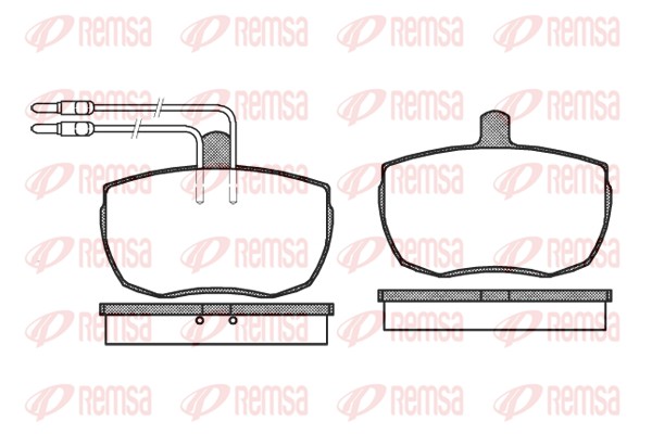 Kit de plaquettes de frein, frein à disque REMSA 0056.04