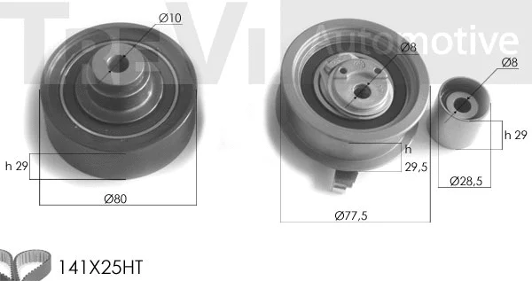 Kit de courroie crantée TREVI AUTOMOTIVE KD1100