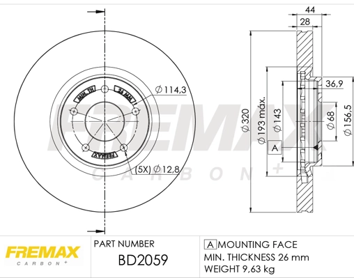 Disque de frein FREMAX BD-2059