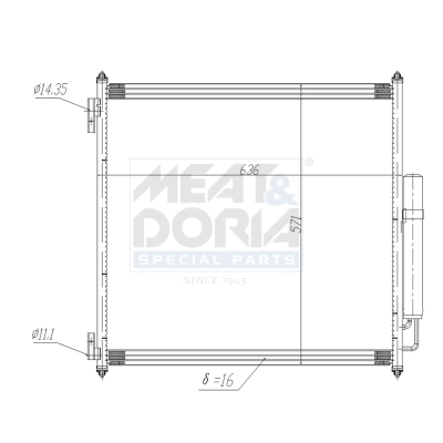 Condenseur, climatisation MEAT & DORIA 991271