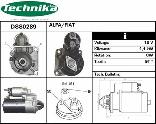 Démarreur Technika DSS0289