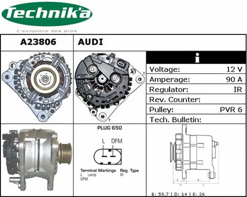 Alternateur Technika A23806