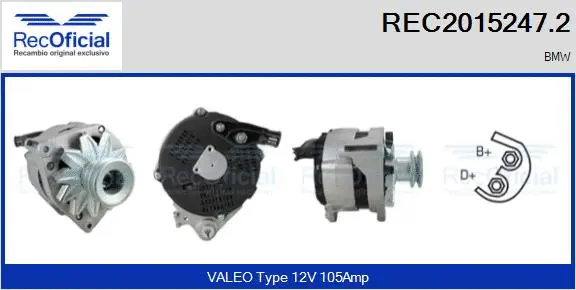 Alternateur RECOFICIAL REC2015247.2