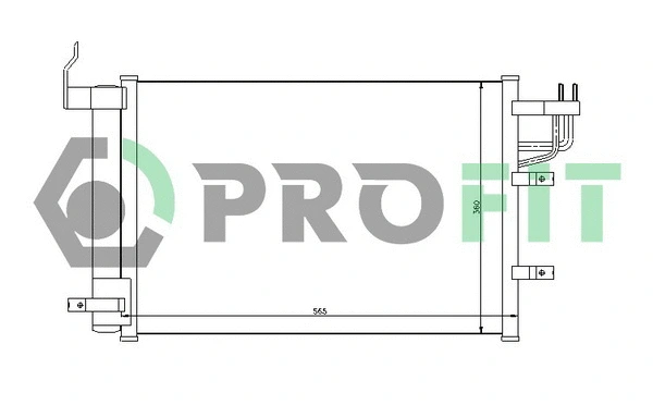 Condenseur, climatisation PROFIT PR 1401C1