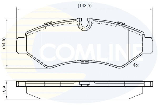 Kit de plaquettes de frein, frein à disque COMLINE CBP02762