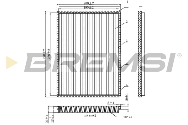 Filtre, air de l'habitacle BREMSI FC0901C